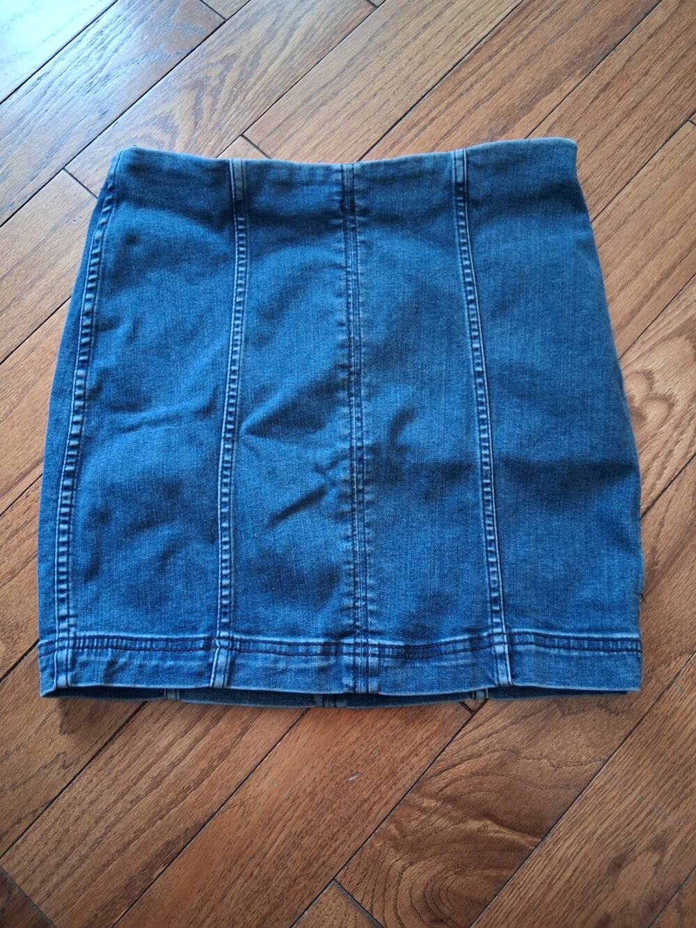 Free People Modern Femme Denim Mini Skirt 6 Blue